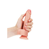 RealRock 7 Inch Cock With Balls Regular Straight Dildo Flesh Color Dongs Realistic